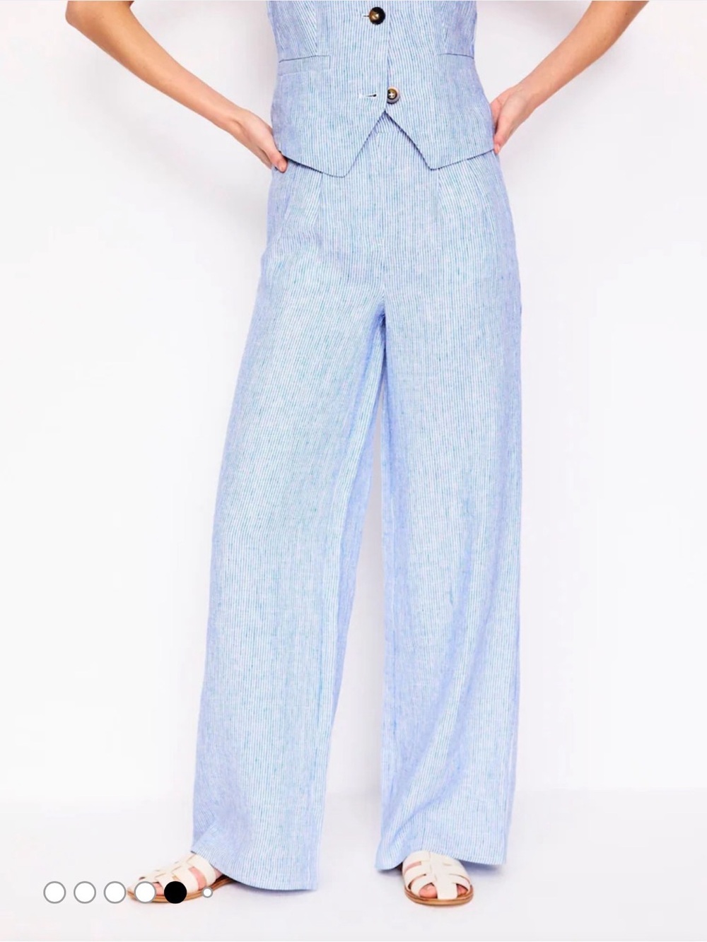 New, Boden wide-leg Linen Dulwich Trouser